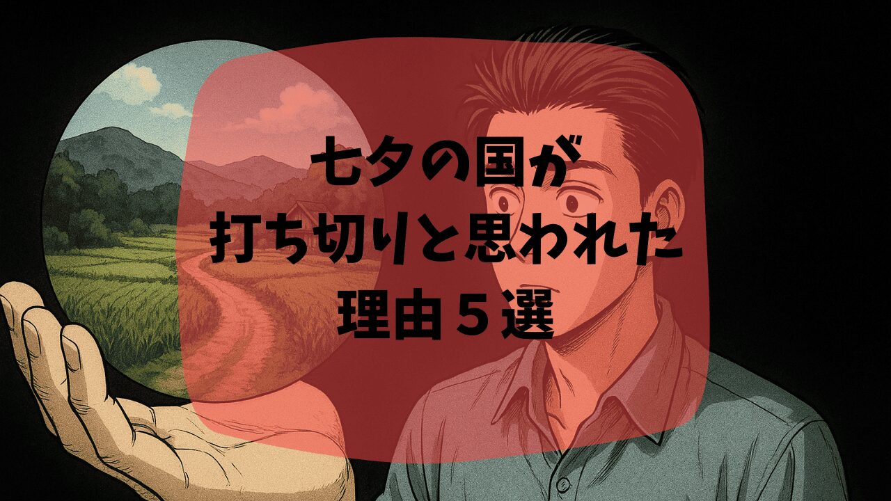 七夕の国が打ち切りと思われる理由は未完に思えて面白くないから？配信ドラマが怖すぎる？面白い・つまらないという口コミも紹介