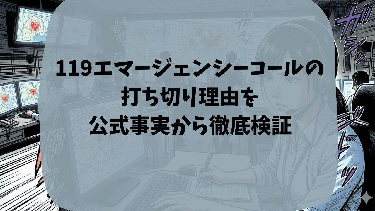 119エマージェンシーコールの打ち切り理由を公式事実から検証｜横浜消防局のクレジットが消えた？フジテレビの会見がドラマ継続に影響した？つまらない・面白いという口コミも紹介